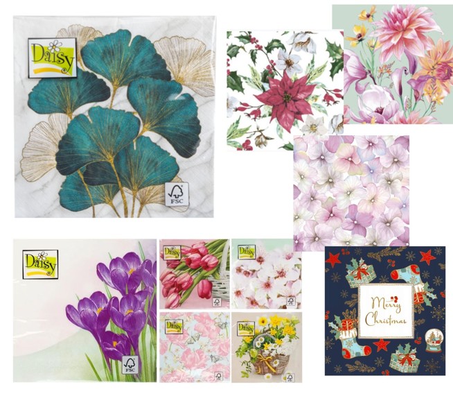 Serwetki dekoracyjne wzór Pol-Mak Daisy